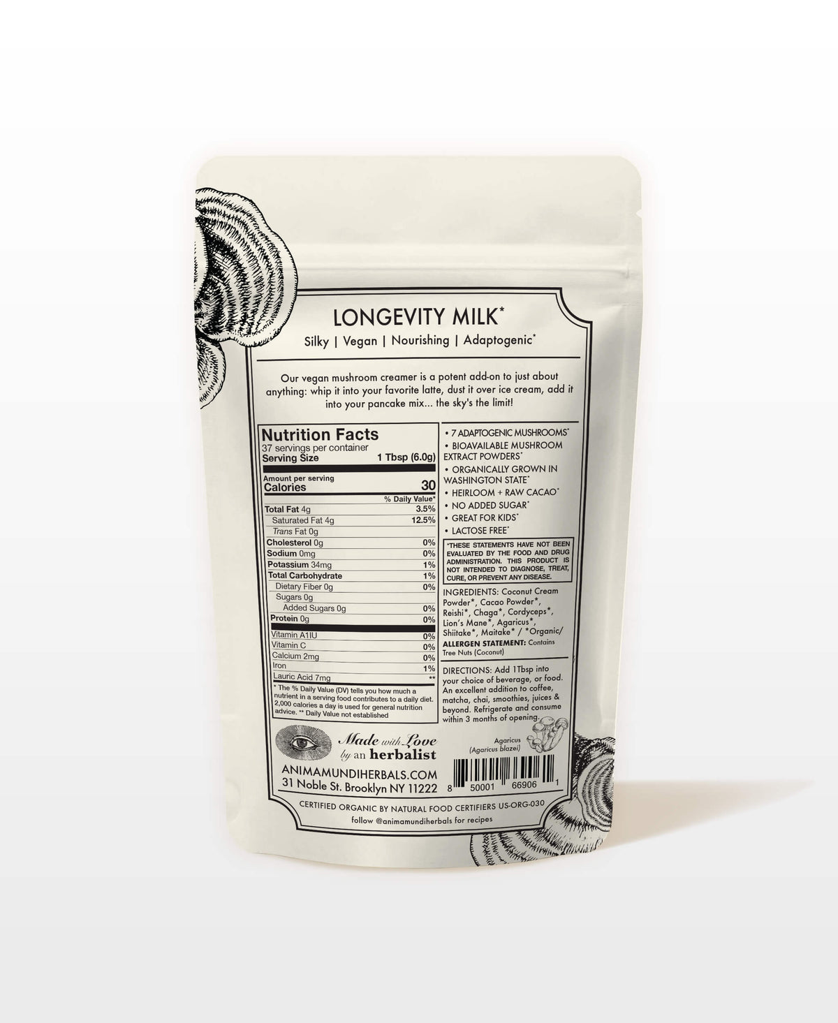MUSHROOM MOCHA MILK | Adaptogenic Creamer*