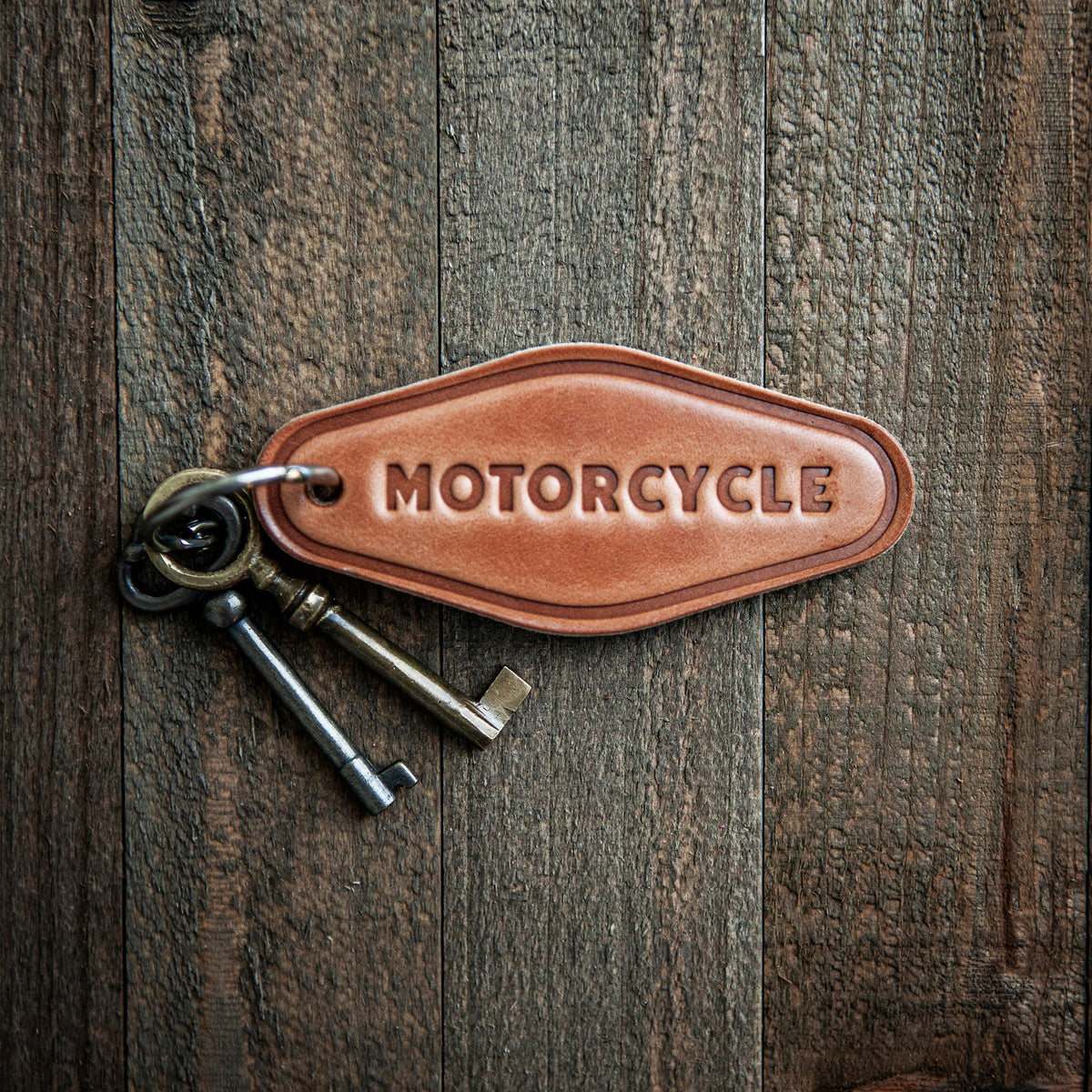 Motorcycle Leather Keychain Motel Style