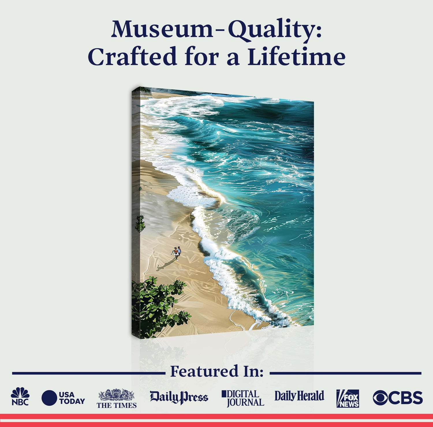 Tailored Canvases Canvas Beachfront Painting Coastal Wall Art II