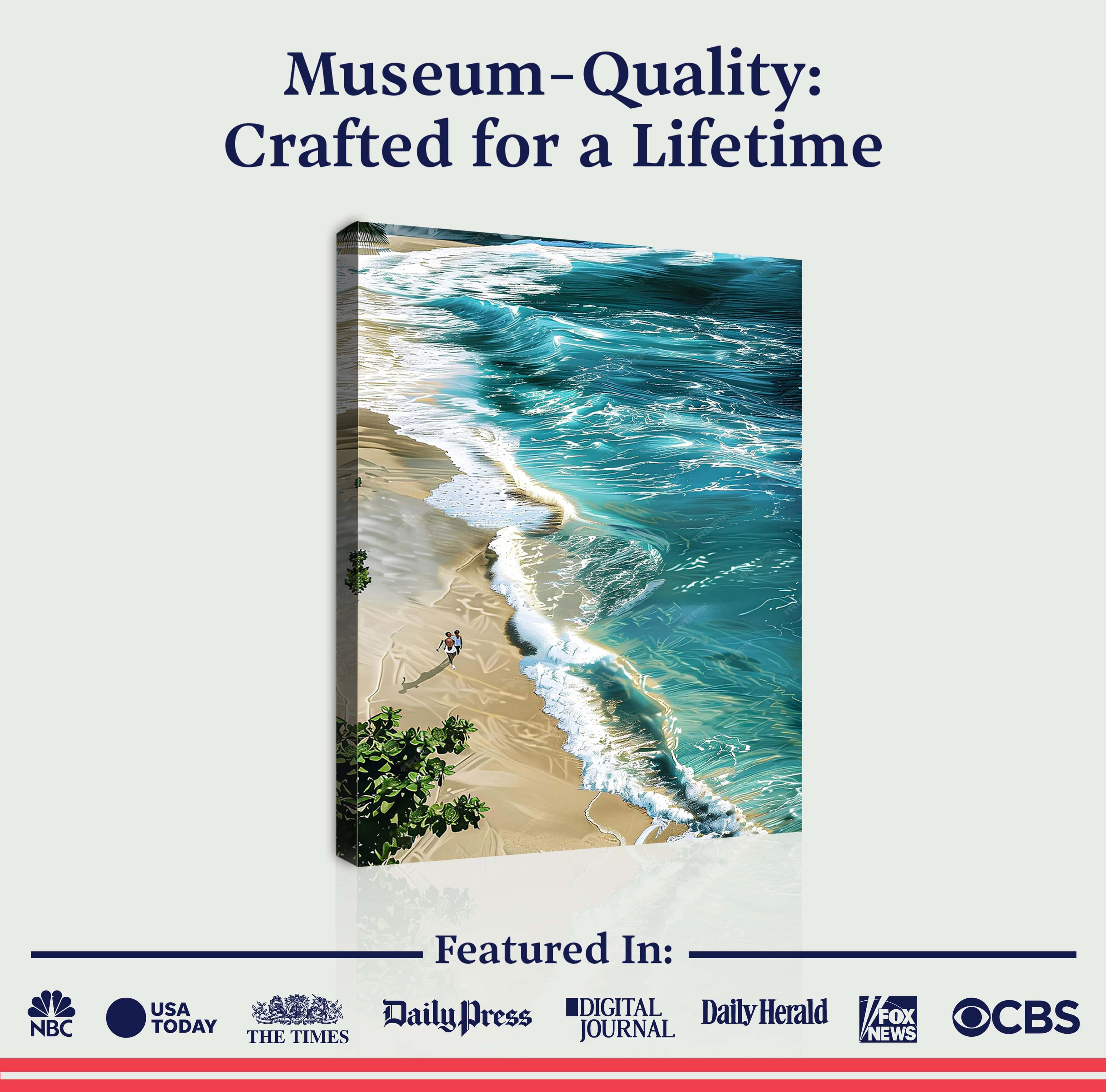 Tailored Canvases Canvas Beachfront Painting Coastal Wall Art II
