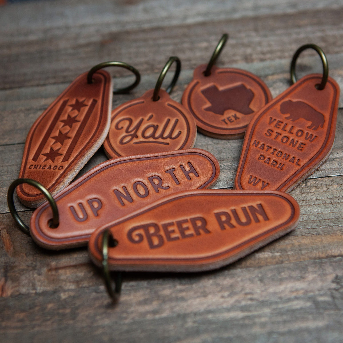 Bourbon Script Keychain Motel Style