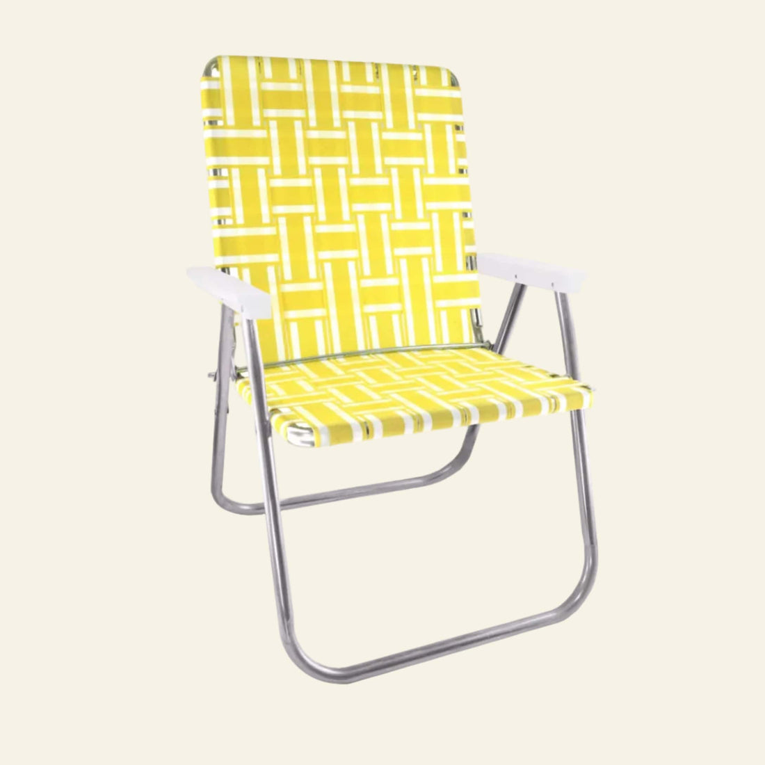 Lawn Chair USA Chairs Magnum Yellow and White Stripe Magnum Chair