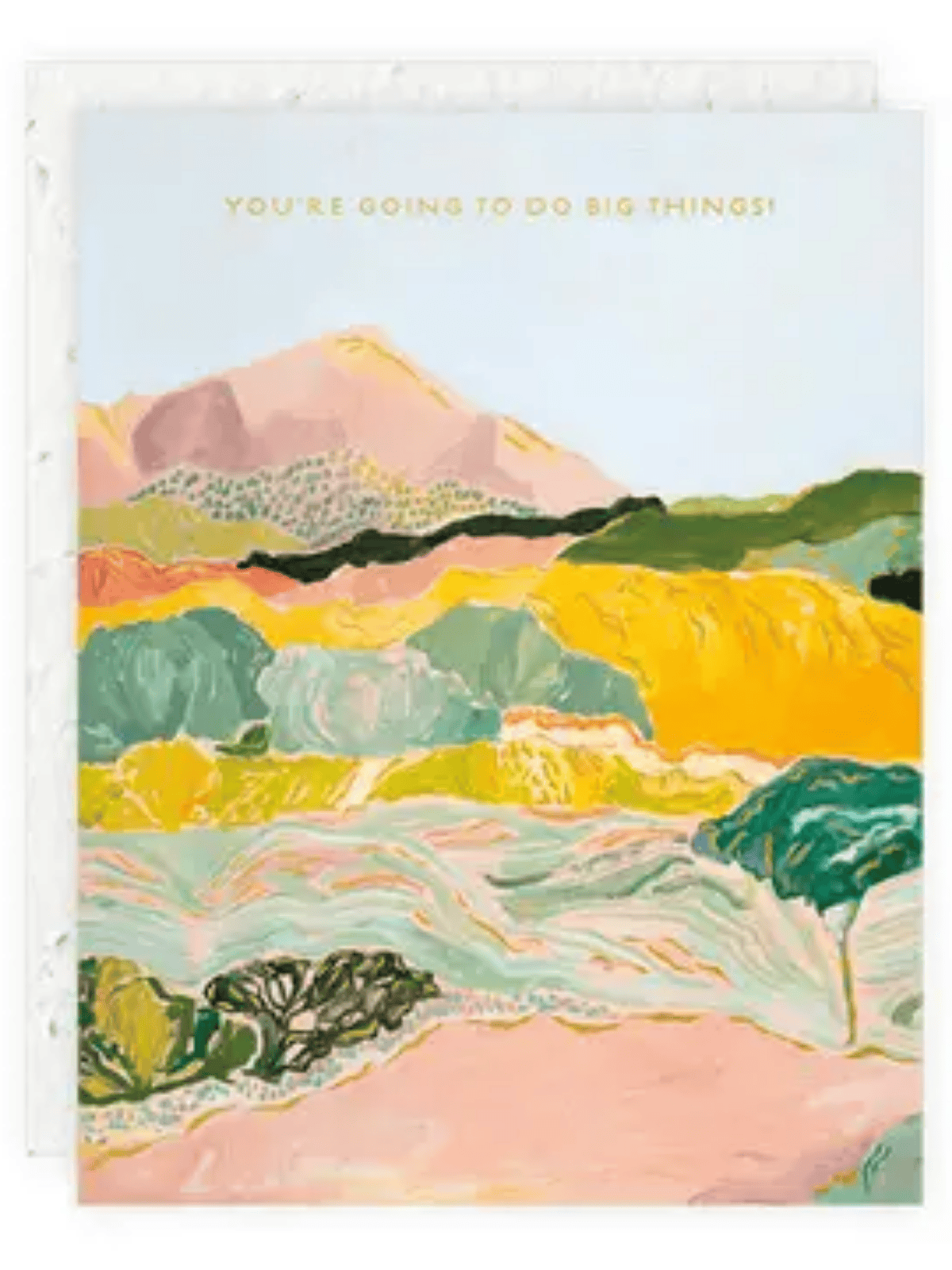 Ash &amp; Rose Greeting &amp; Note Cards Magical Mountains - Seeded Congratulations Card
