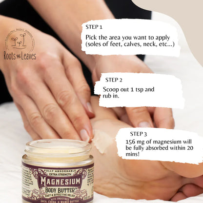 Roots and Leaves, LLC Lotion &amp; Moisturizer Magnesium Body Butter