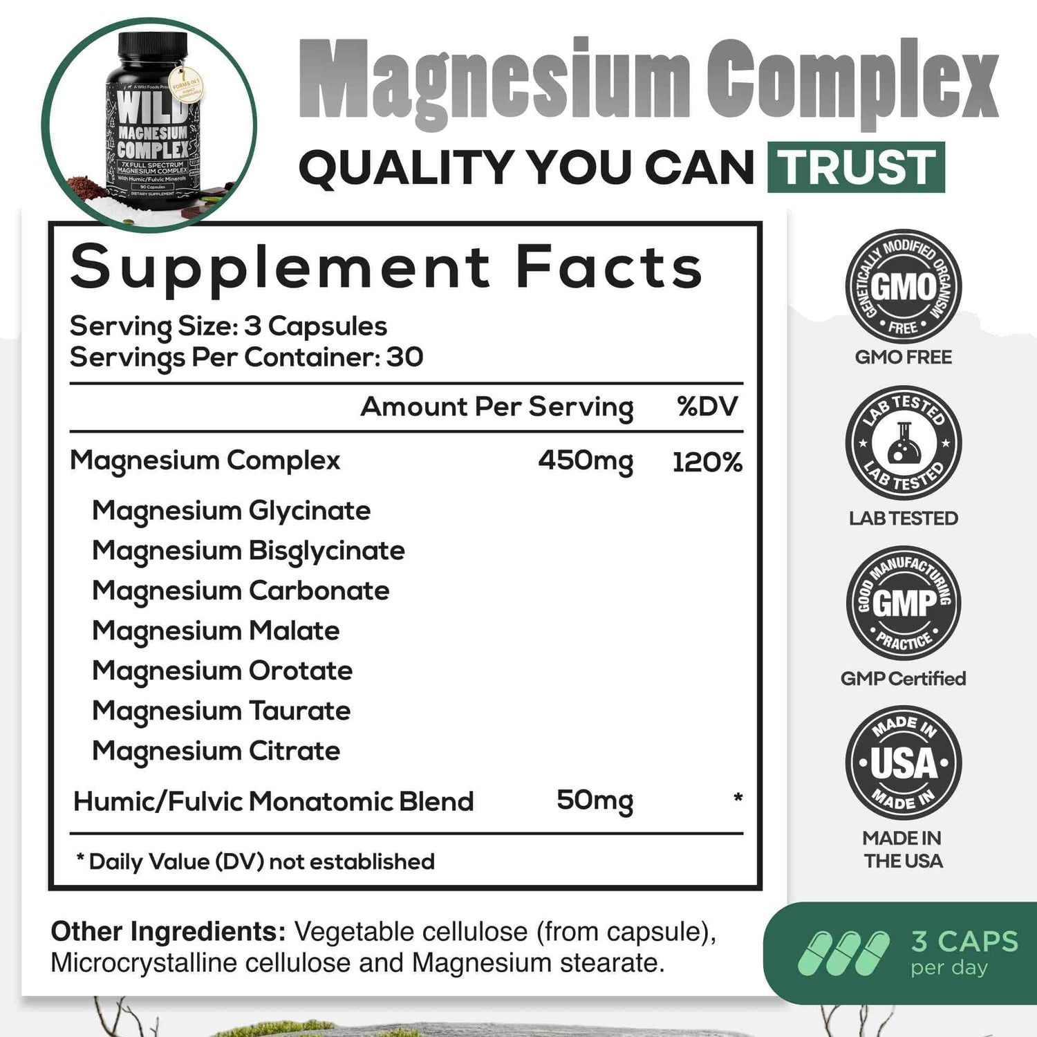 Wild Foods Supplements Wild Man 90c Single Wild Man Bundles: Natural Anabolic Support