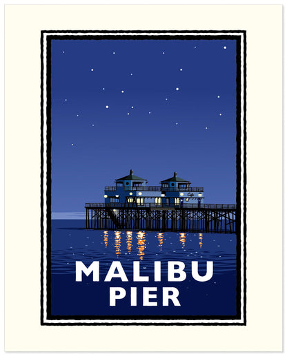 Landmark CA | Malibu Pier Night - My American Goods