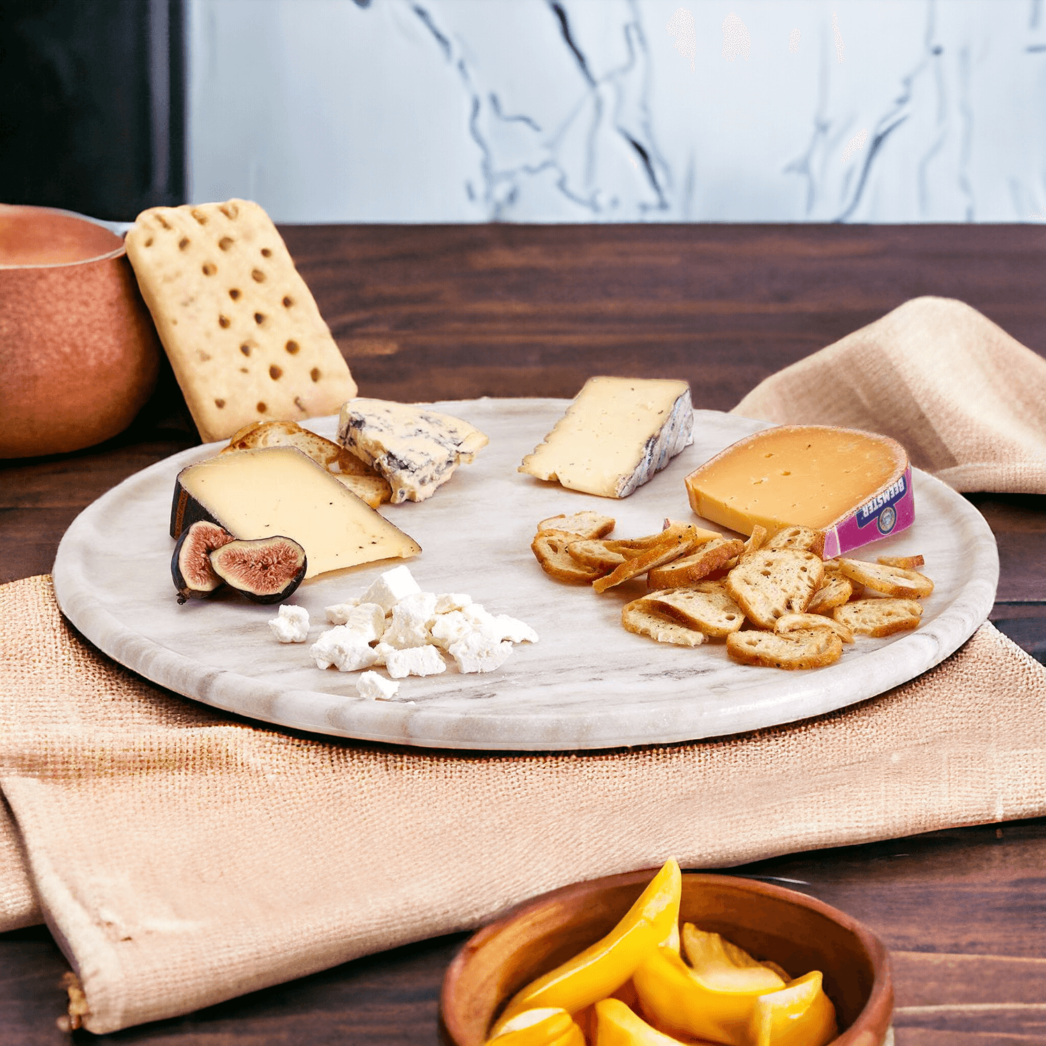 Gia Roma Charcuterie Marble Lazy Susan