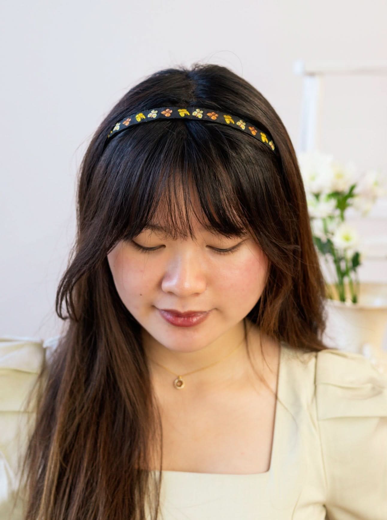 Ash &amp; Rose Headbands Mariposa Tiny Butterflies Skinny Headband