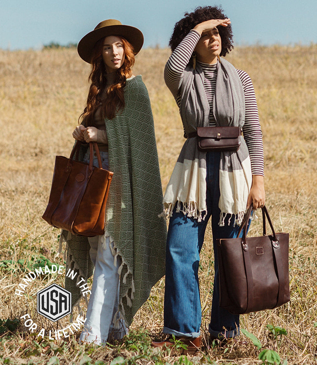 The Local Branch Leather Market Tote - USA Made