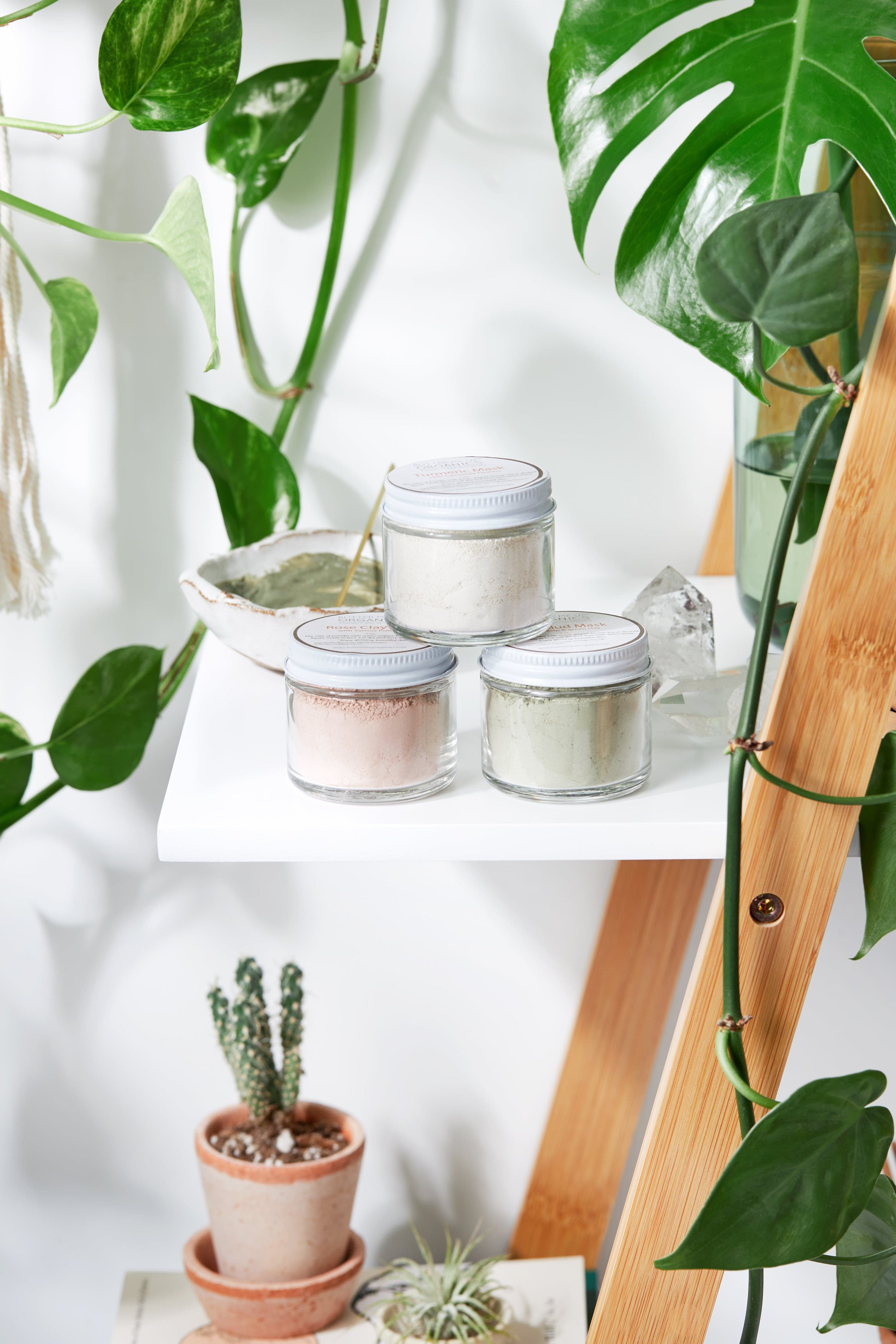 Butter Me Up Organics Face Clay Face Mask Trio Rose Clay French Green Clay Kaolin Clay Turmeric Kelp Calendula
