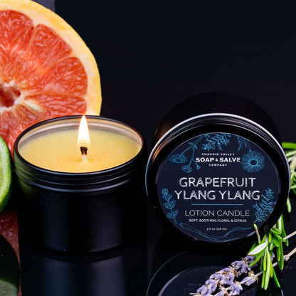 Body &amp; Massage Candle: Grapefruit Ylang Ylang - My American Goods