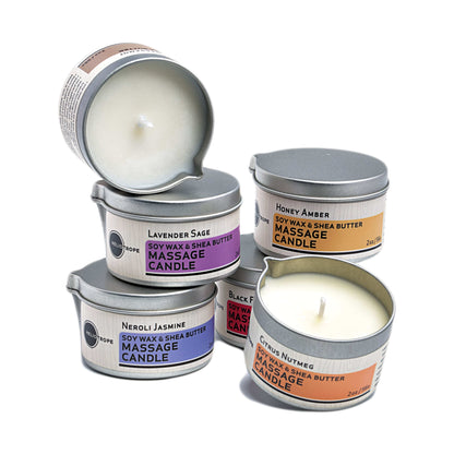 Soy Wax &amp; Shea Butter Massage Candles - New Scent