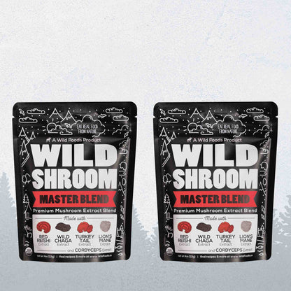 Wild Foods Mushrooms 2x - 4oz (Save $2!) Master Mushrooms Blend, 110 servings – Immune Boosting Adaptogenic Mushrooms