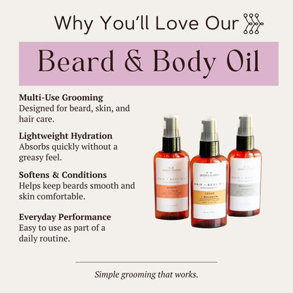Cedar + Bourbon Beard &amp; Body Oil