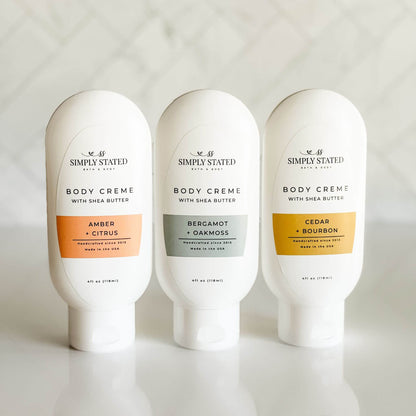 Simply Stated Creations Moisturizers Cedar + Bourbon Men’s Body Creme