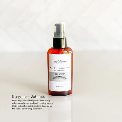 Simply Stated Creations Body Oils Bergamot + Oakmoss Beard &amp; Body Oil