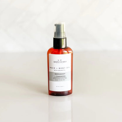 Simply Stated Creations Body Oils Bergamot + Oakmoss Beard &amp; Body Oil