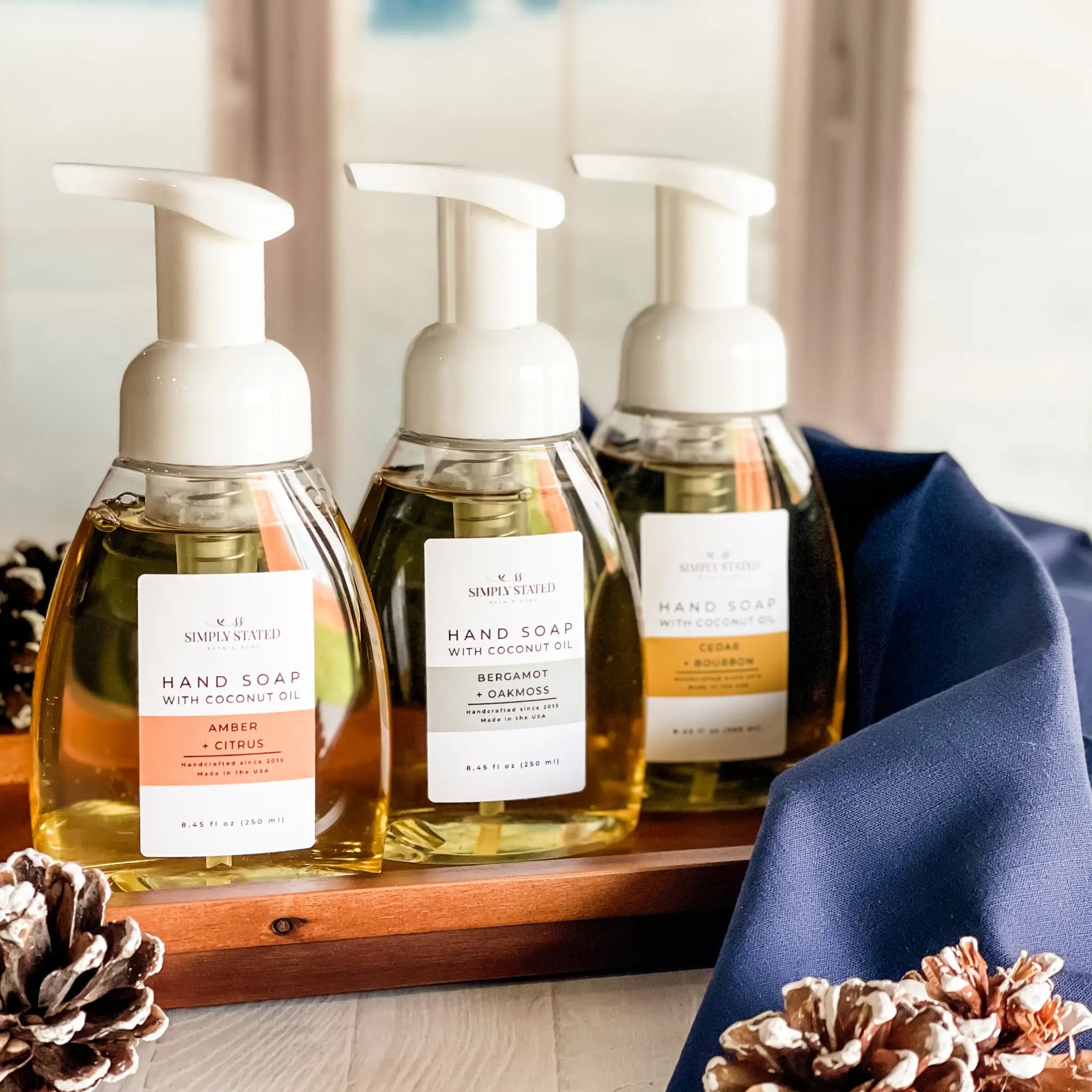 Simply Stated Creations Hand Soaps Cedar + Bourbon Men’s Foaming Hand Soap