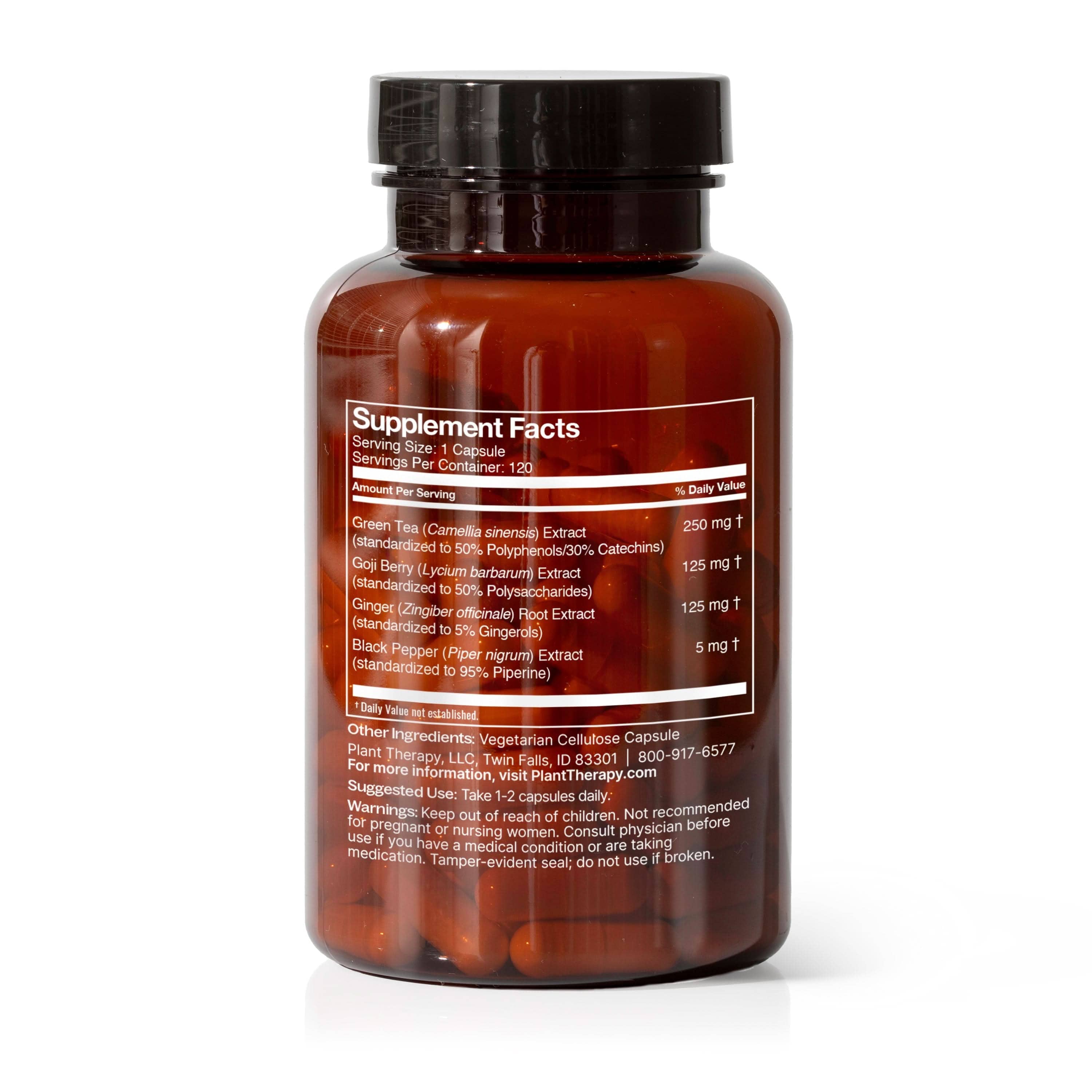 Plant Therapy Supplement 120 ct Metabolism – Plant-Powered Herbal Blend
