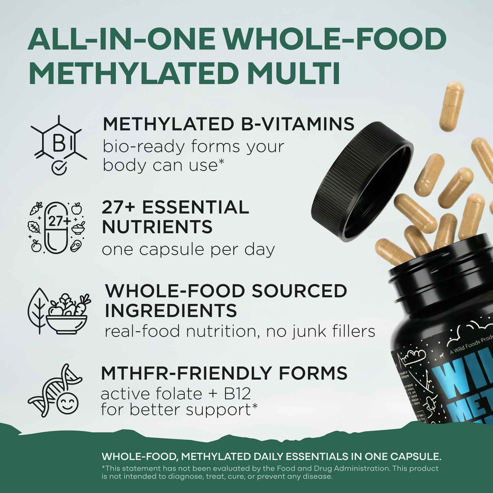 Wild Foods Supplements Methylated Whole Food Multivitamin
