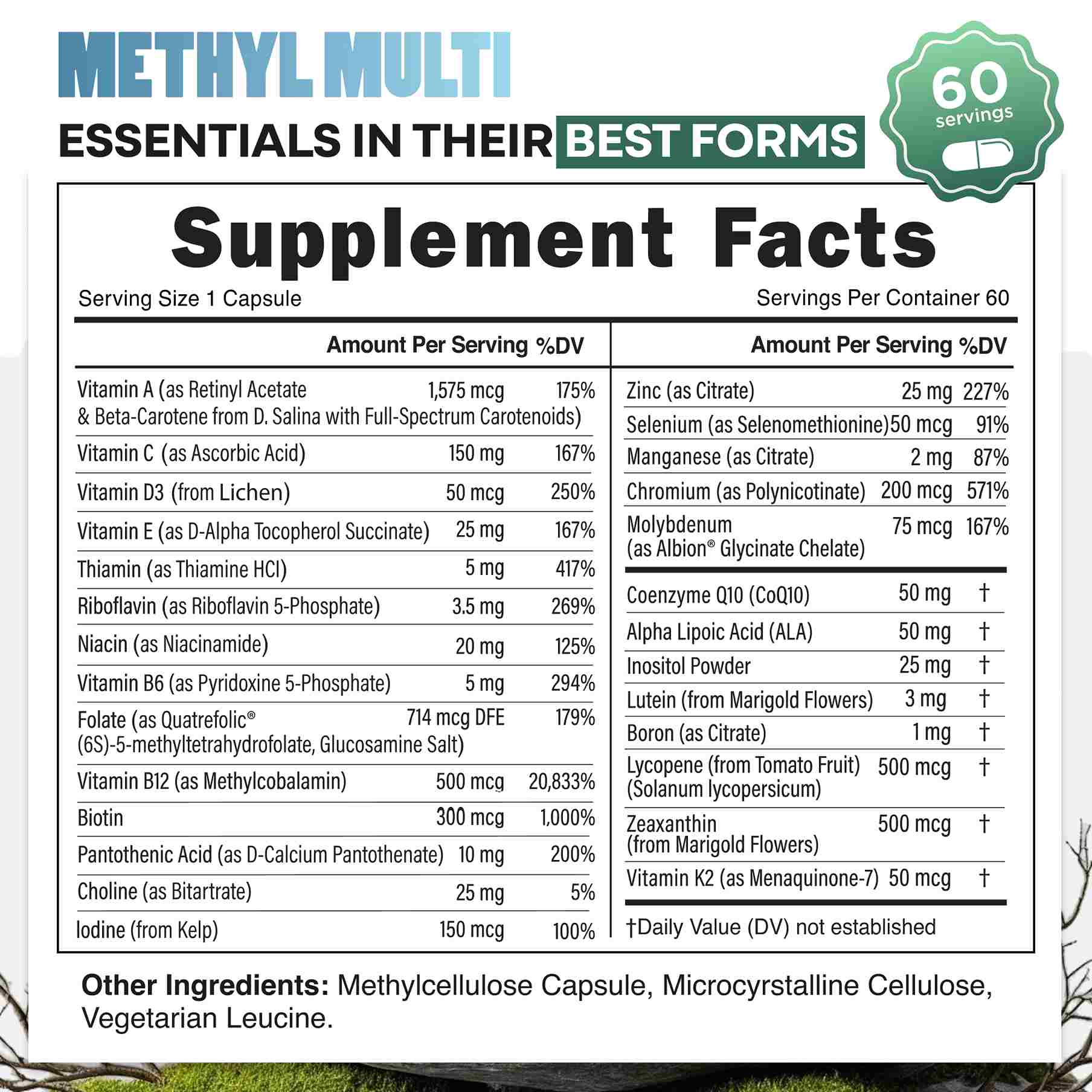 Wild Foods Supplements Methylated Whole Food Multivitamin