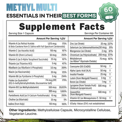 Wild Foods Supplements Methylated Whole Food Multivitamin