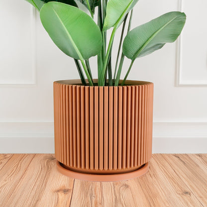 Mid-Century Ribbed Planter - My American Goods