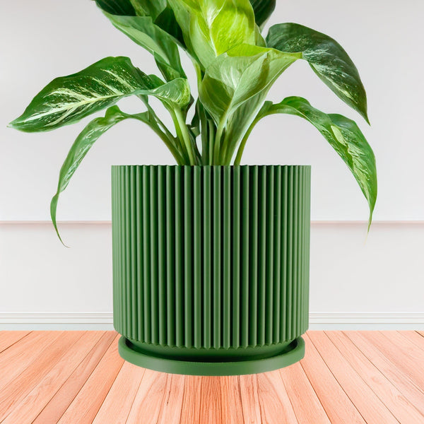Rosebud HomeGoods Pots & Planters Mid-Century Ribbed Planter