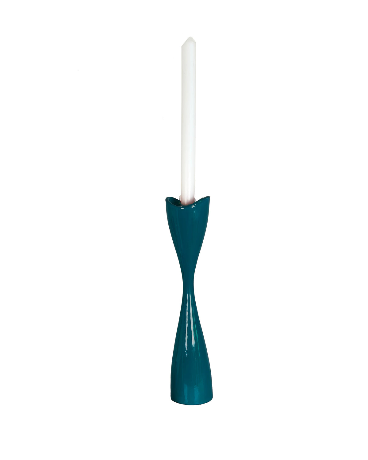Tulip Candlestick Holders in Midnight Swim