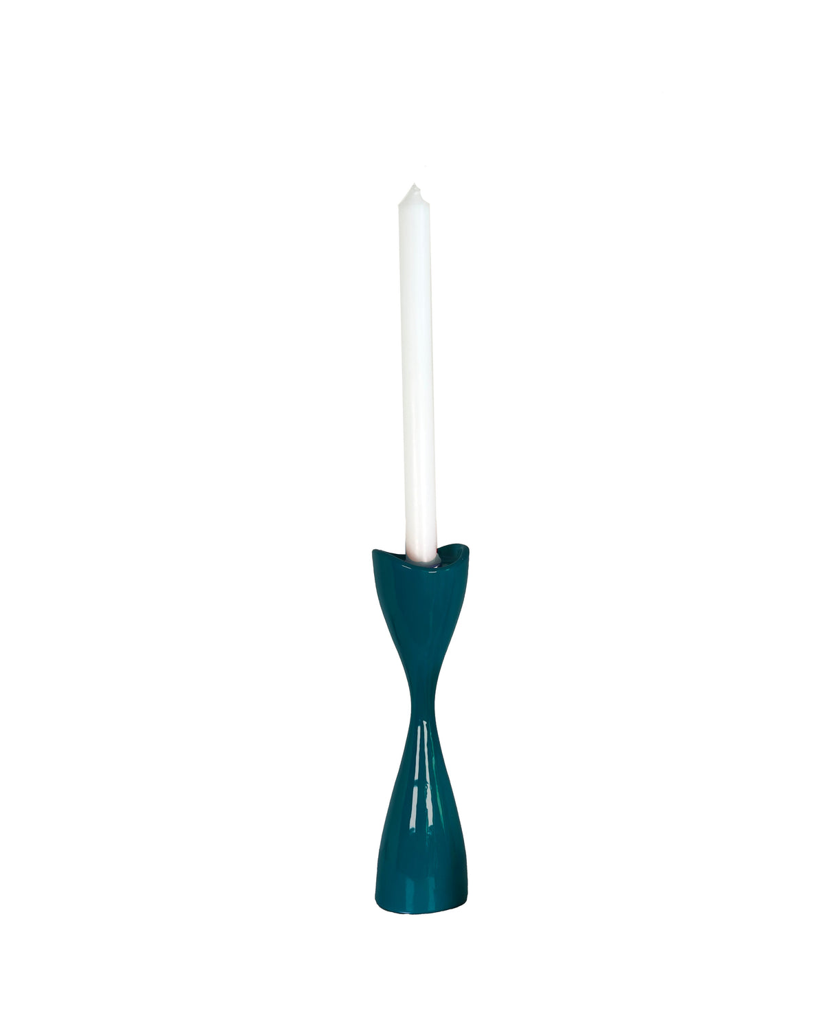 Tulip Candlestick Holders in Midnight Swim