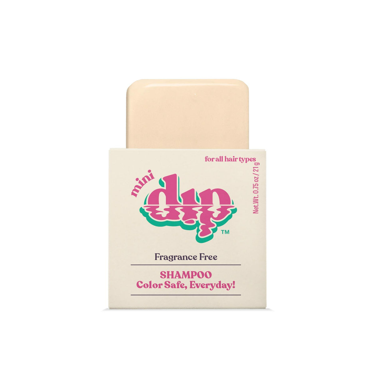 Mini Dip Shampoo Bar: Color Safe, Everyday - Fragrance Free