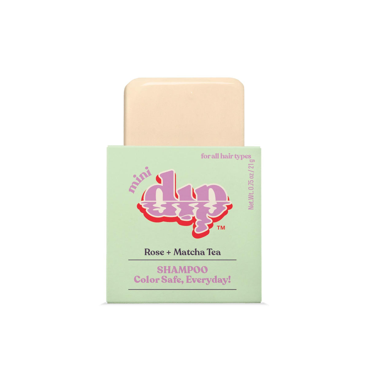 Mini Dip Shampoo Bar: Color Safe, Everyday - Rose &amp; Matcha Tea