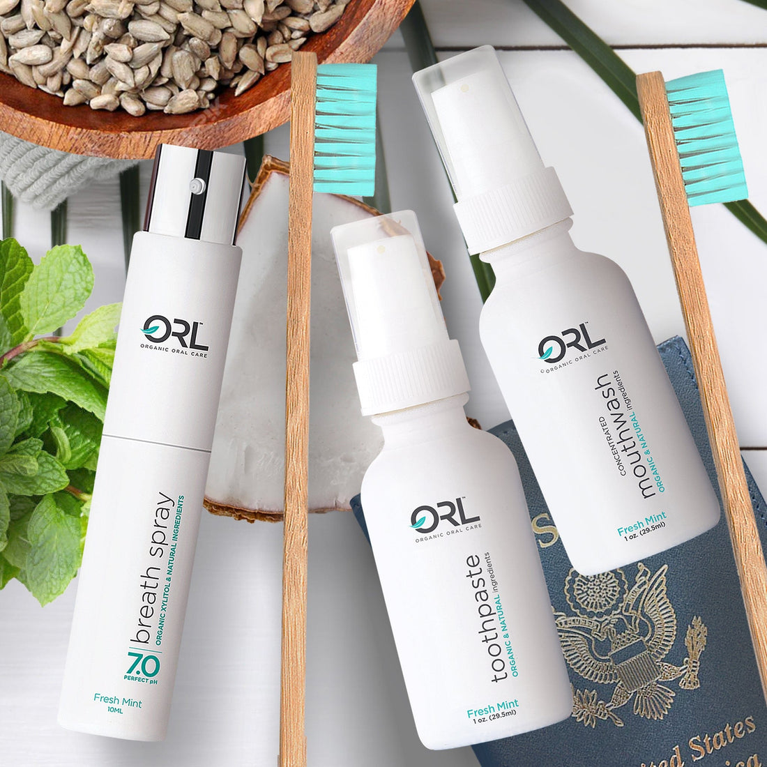 ORL Oral Care Fresh Mint Travel Collection