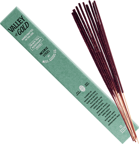 Incense sticks with green packaging labeled &
