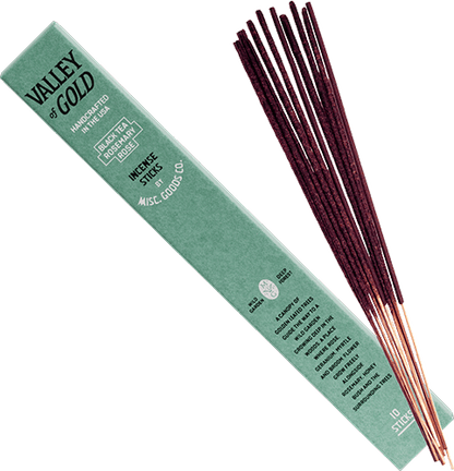 Incense sticks with green packaging labeled &