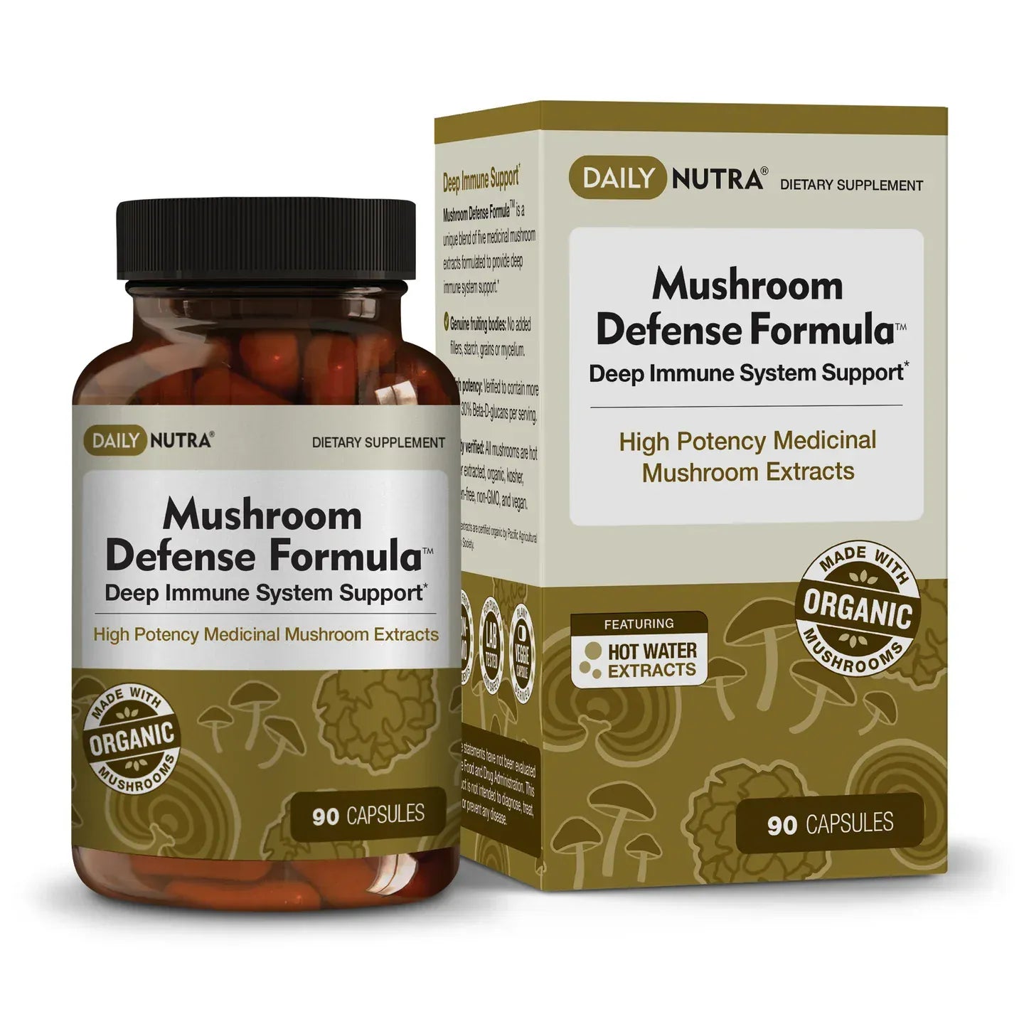 Wild Foods Supplements Mushroom Defense Formula (90 ct) Daily Nutra – Premium Botanical Extracts by Wild Foods Co.