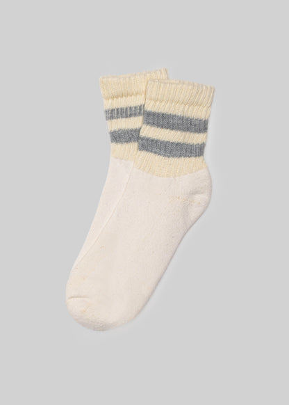 American Trench Socks Grey Heather / One Size The Mono Stripe Quarter Crew