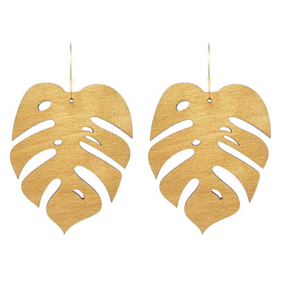 Monstera Statement Hoops Giant- 5 Colors Available