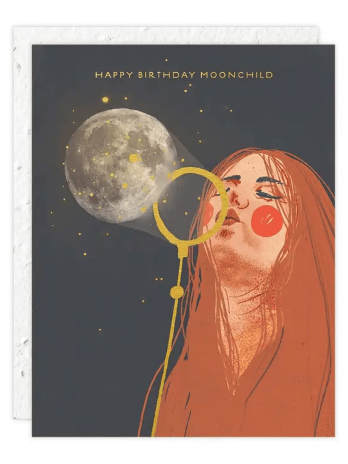 Ash &amp; Rose Greeting &amp; Note Cards Moon Child - Seeded Birthday Card