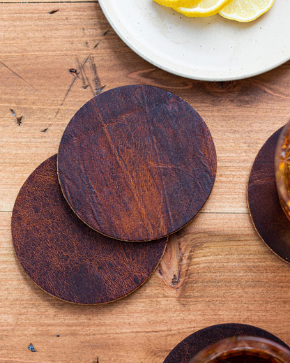 Rogue Industries Coasters Moose Leather Coaster Set