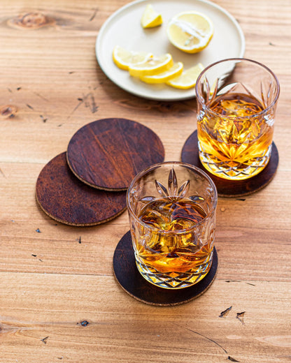 Rogue Industries Coasters Moose Leather Coaster Set