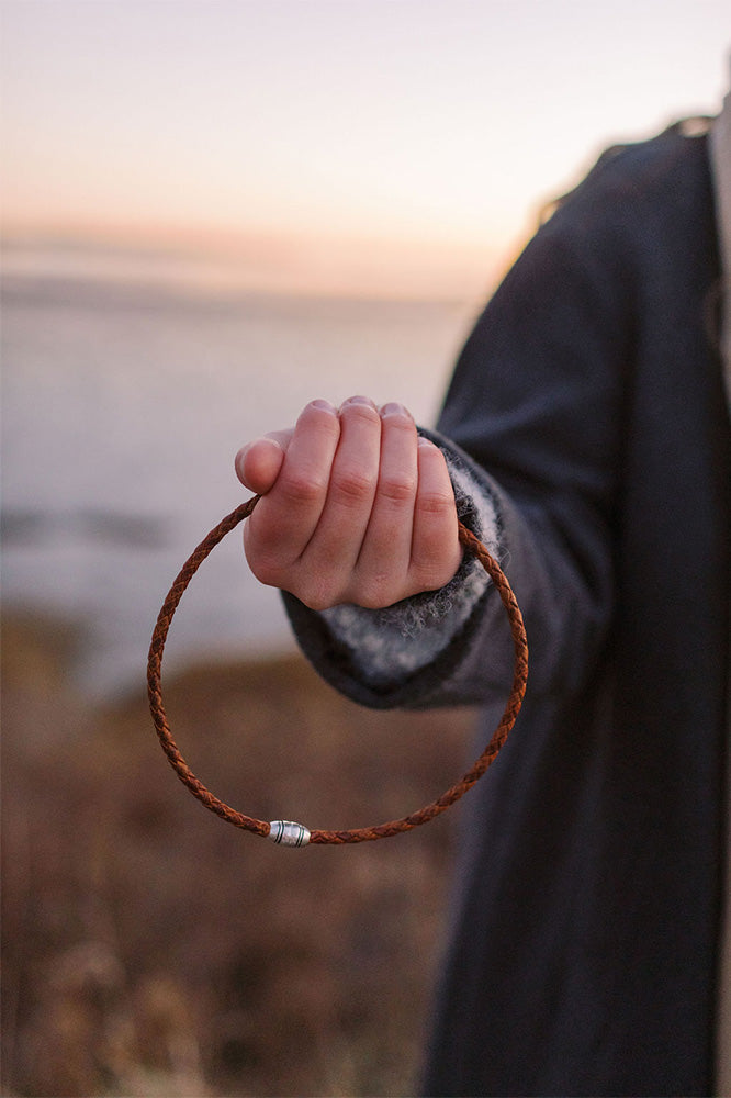 Rogue Braided Moose Leather Necklace