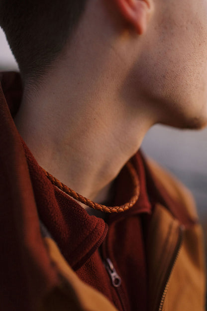 Rogue Braided Moose Leather Necklace