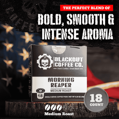 MORNING REAPER MEDIUM ROAST COFFEE PODS 18CT