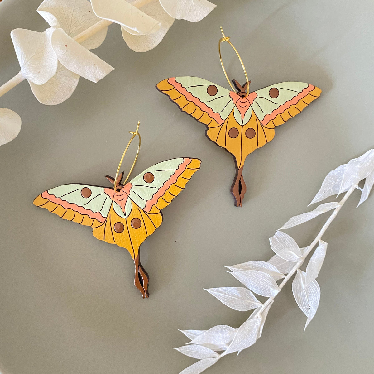 70s Moth Hoops