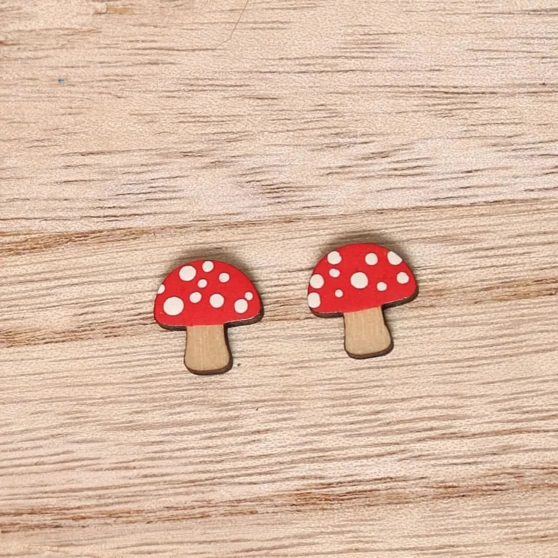 LE CHIC MIAMI Earrings Mushroom Studs