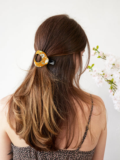 Mustard Wildflower Arc Hair Clip - My American Goods