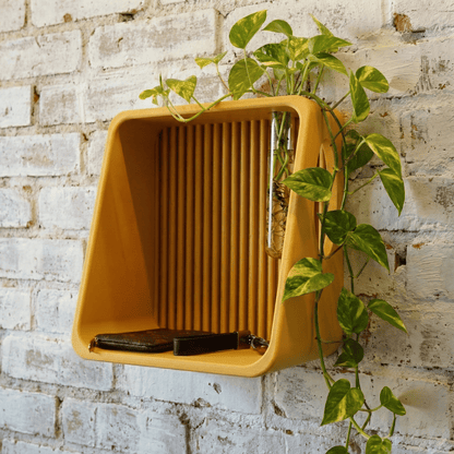 Rosebud HomeGoods Floating Shelf Mustard Modern Floating Wall Shelf, Propagation or Reed Diffuser