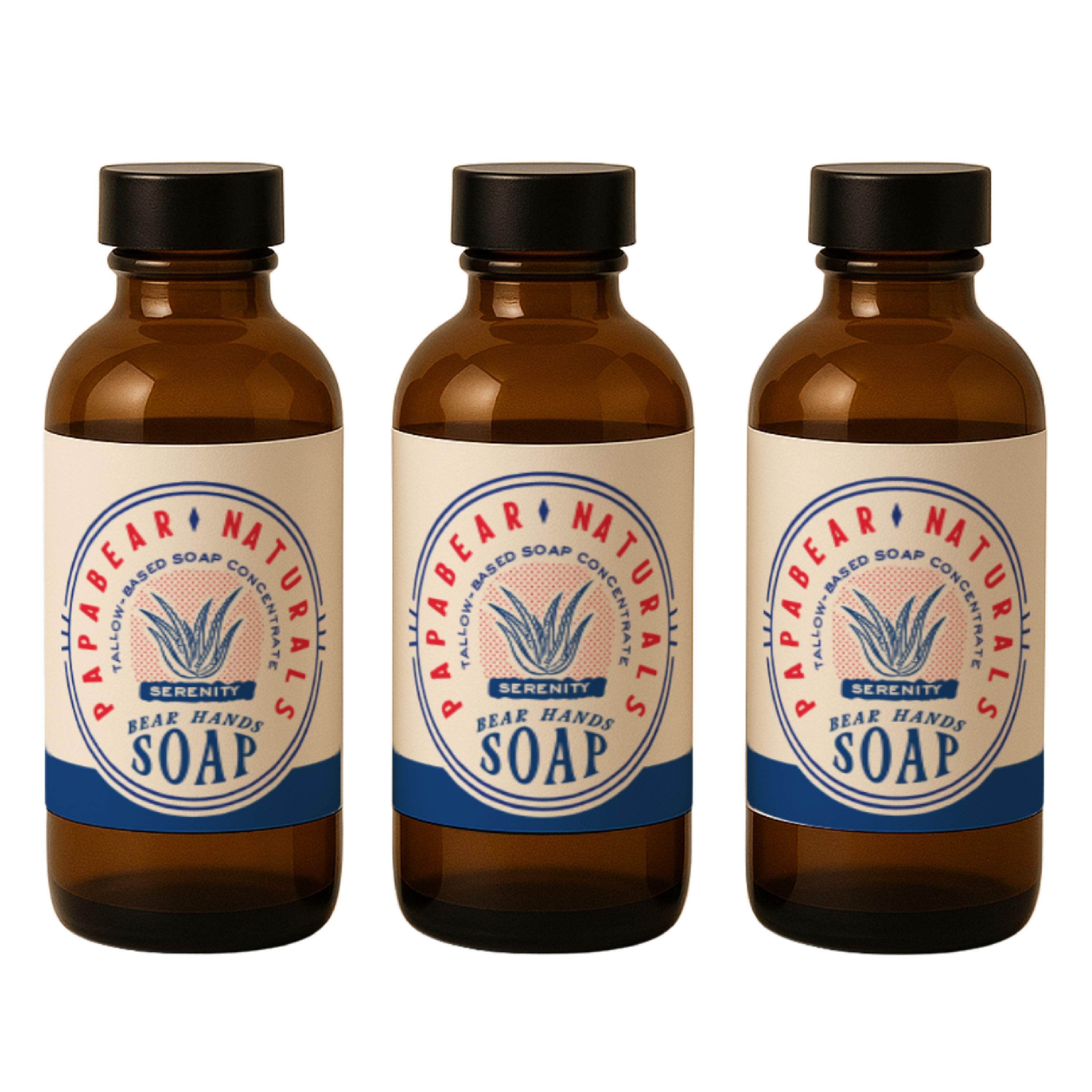 PapaBear Naturals Serenity / None Bear Hands Soap - 1 oz (3 Pack)