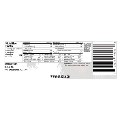 Bison Liver Crisps - 100% Grass-Fed/Finished - My American Goods